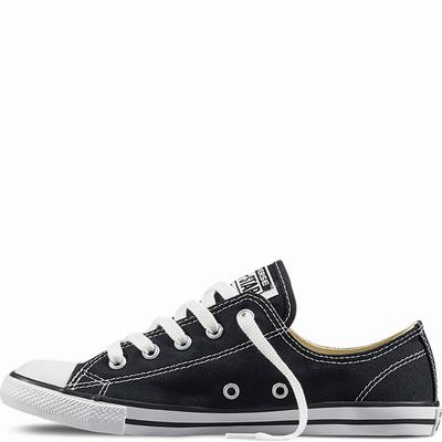 Converse Chuck Taylor All Star Dainty Low Tops Womens - Black Shoes (410MBGEI)